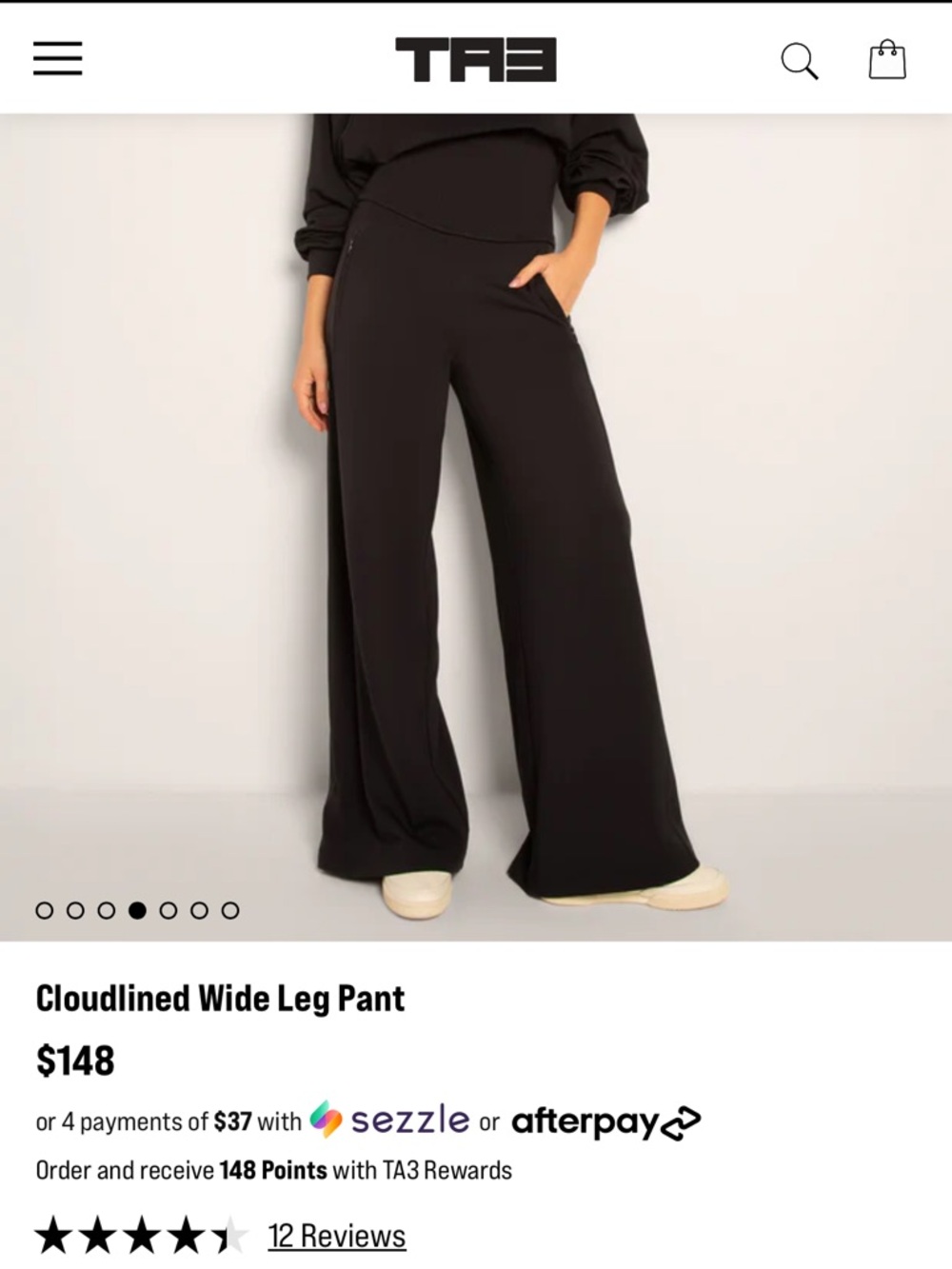 TA3 Cloudline Wide Leg Pant - XL 30” Inseam